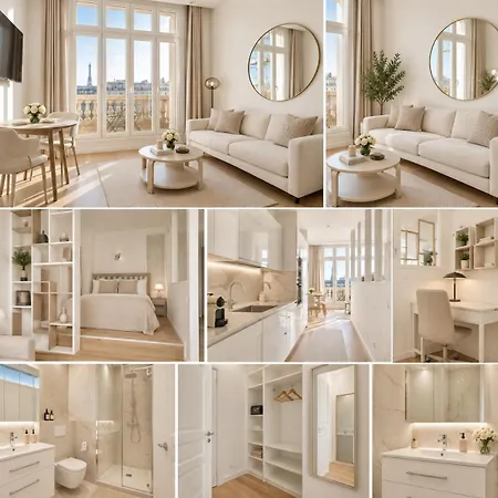 Pope Leo Xiv Champs-elysees View - Arc De Triomphe - Eiffel Tower Apartment Paris